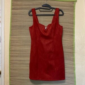 Bailey Blue Rust Stretch Mini Ultra-suede Fitted Dress Bra‑Friendly, NWOT Size L